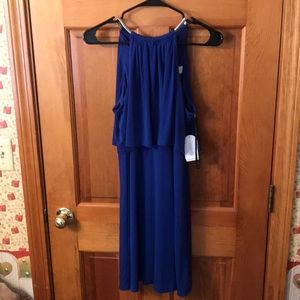 Blue dress with metal accent NWT